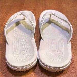 CROCS White Flip Flops